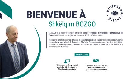 Accueil d'un professeur invité  Shkëlqim Bozgo dans le cadre d'Erasmus +