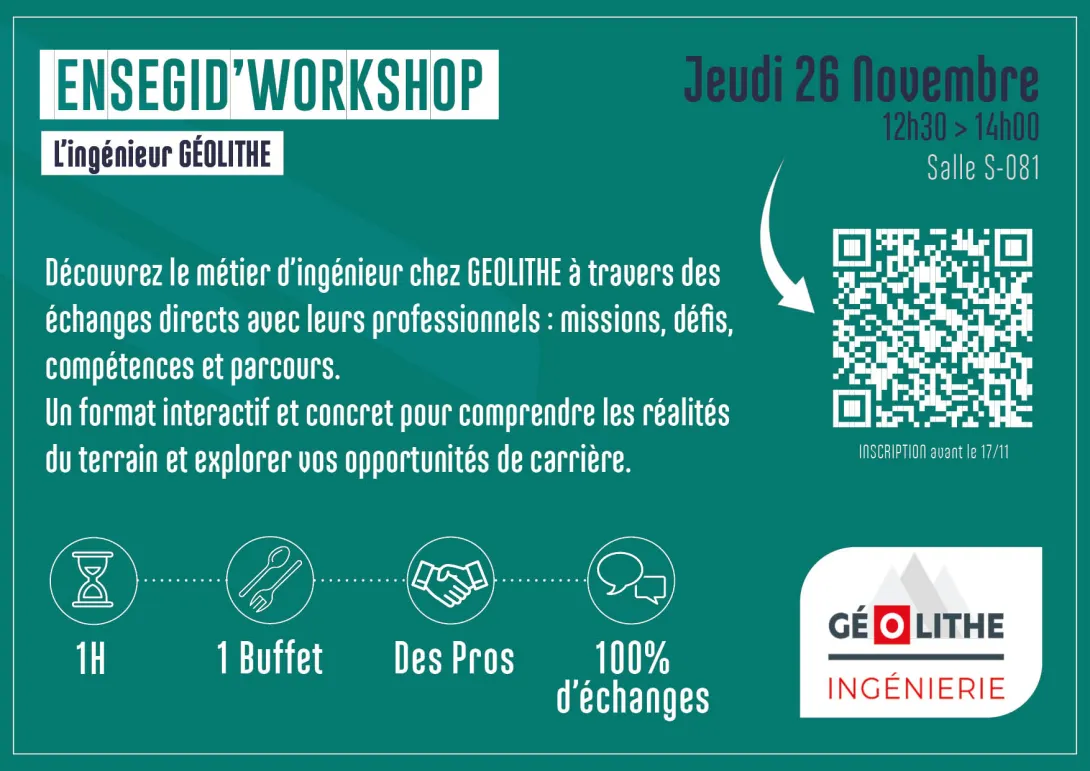 ENSEGID Workshop avec Géolithe