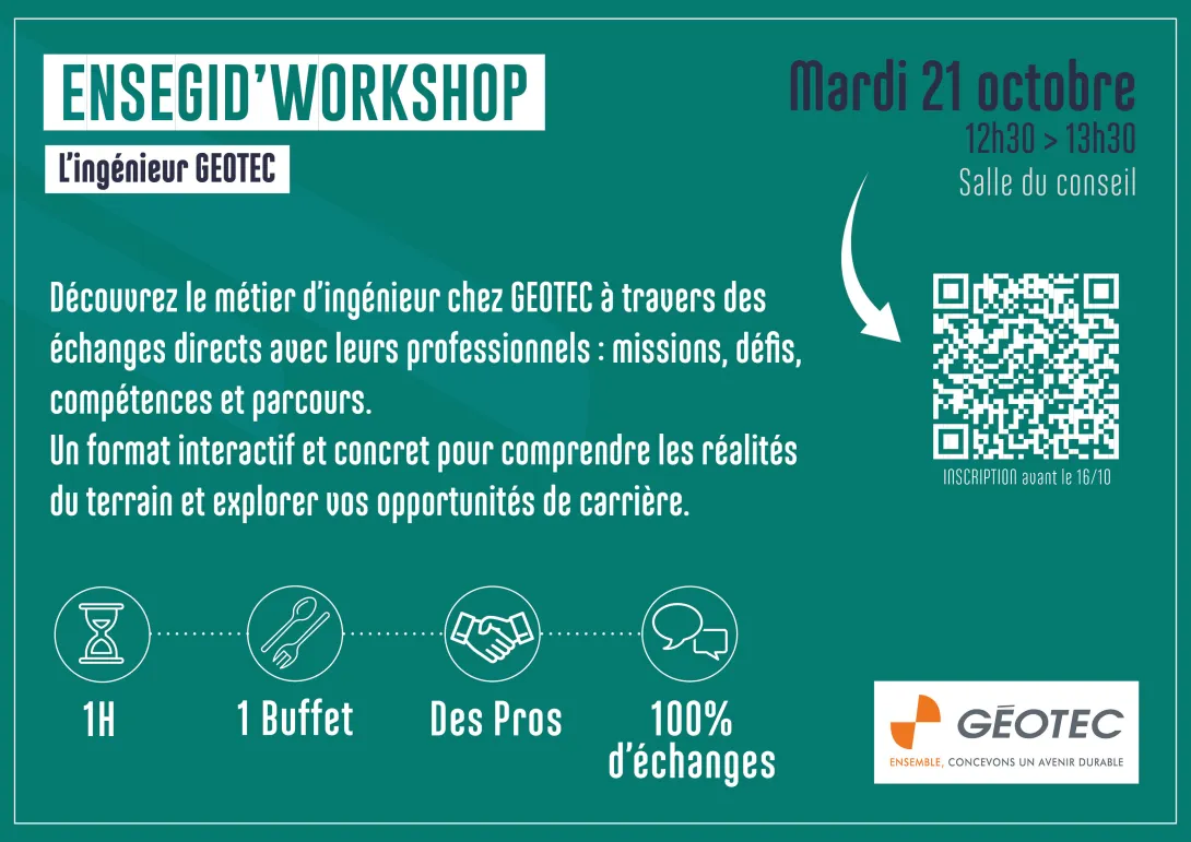 ENSEGID'Workshop - l'ingénieur GEOTEC